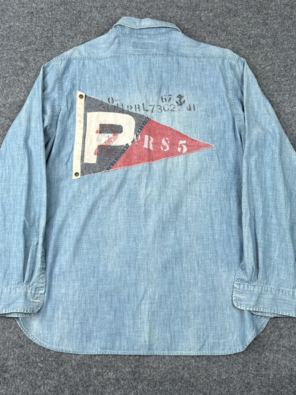 Polo Ralph Lauren RLYC Yacht Club Chambray Shirt XL Light Blue NWT Deadstock